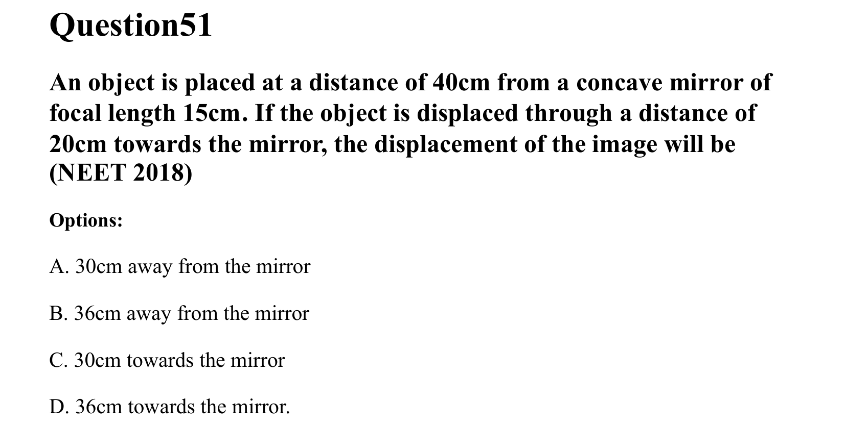 Ray Optics and Wave Optics question 51