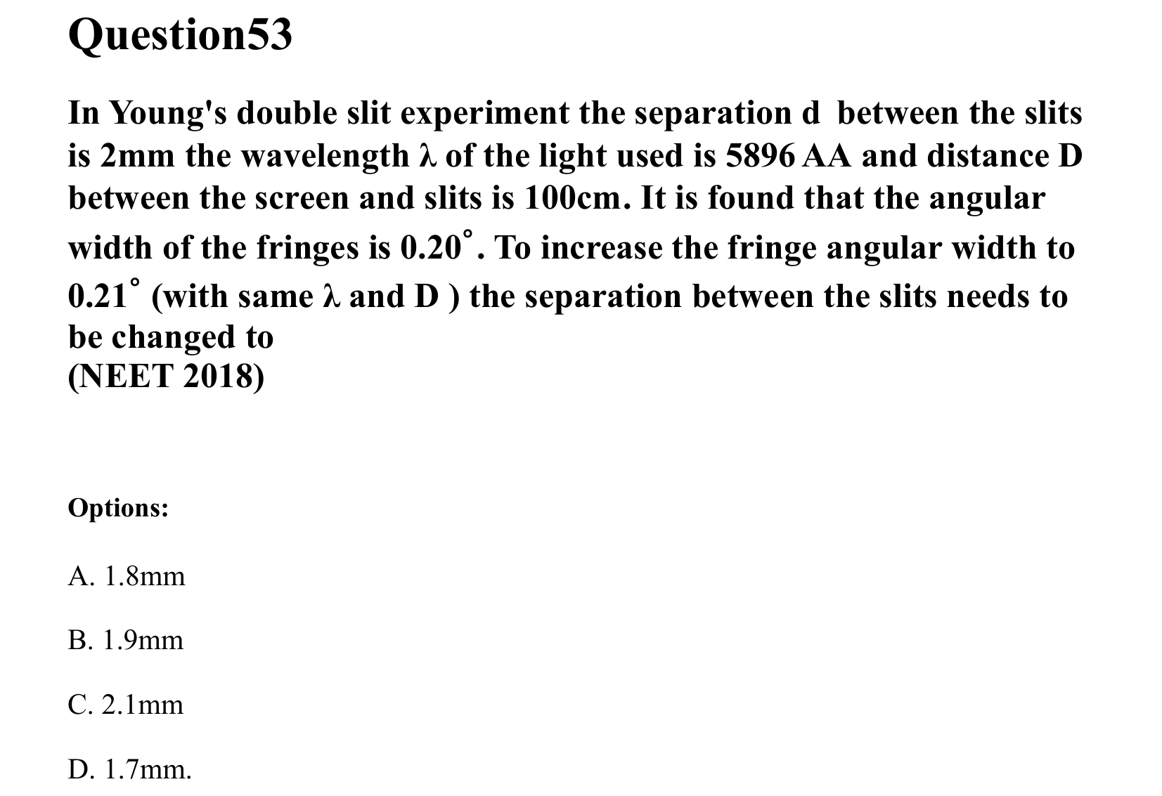 Ray Optics and Wave Optics question 53