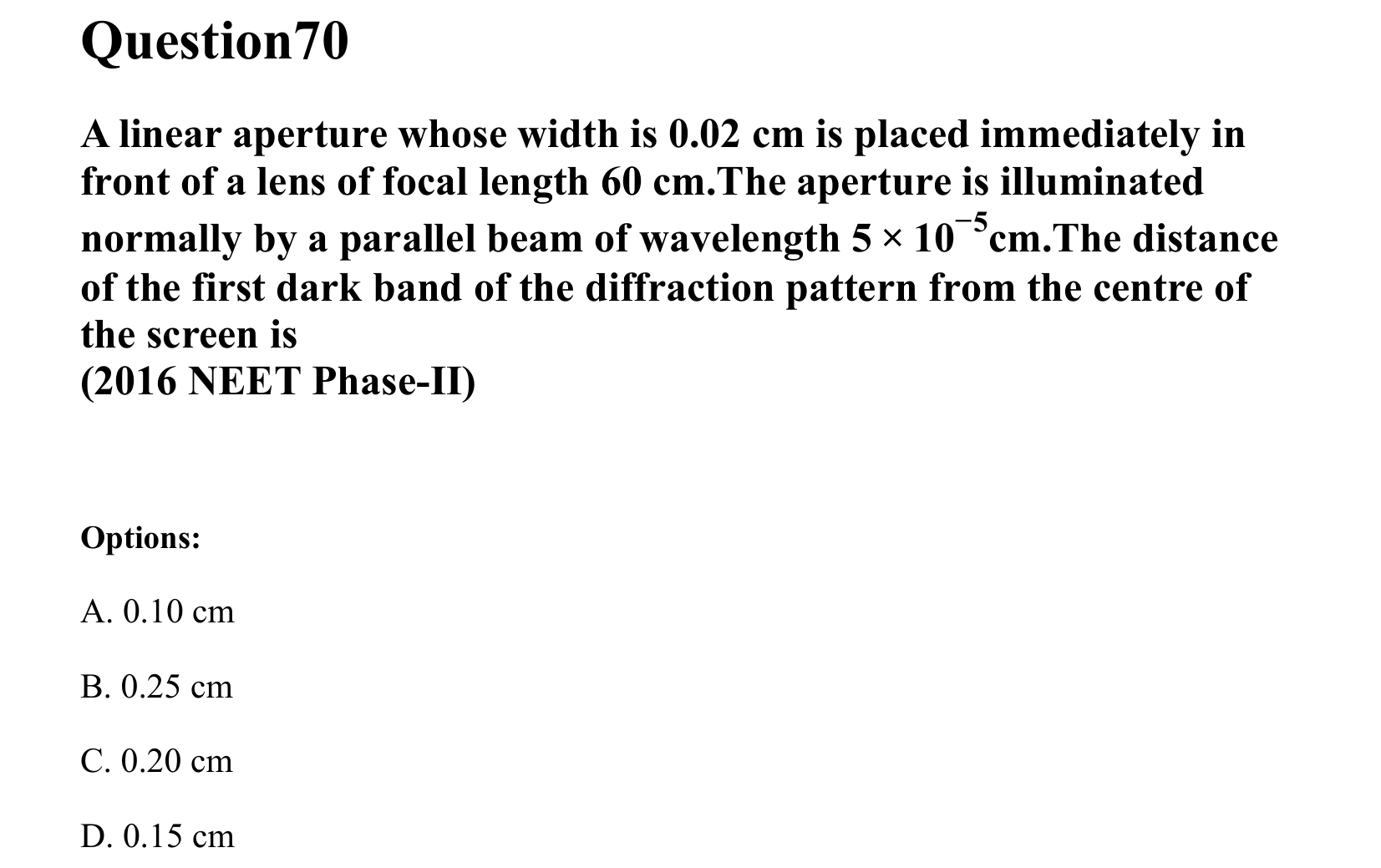 Ray Optics and Wave Optics question 70