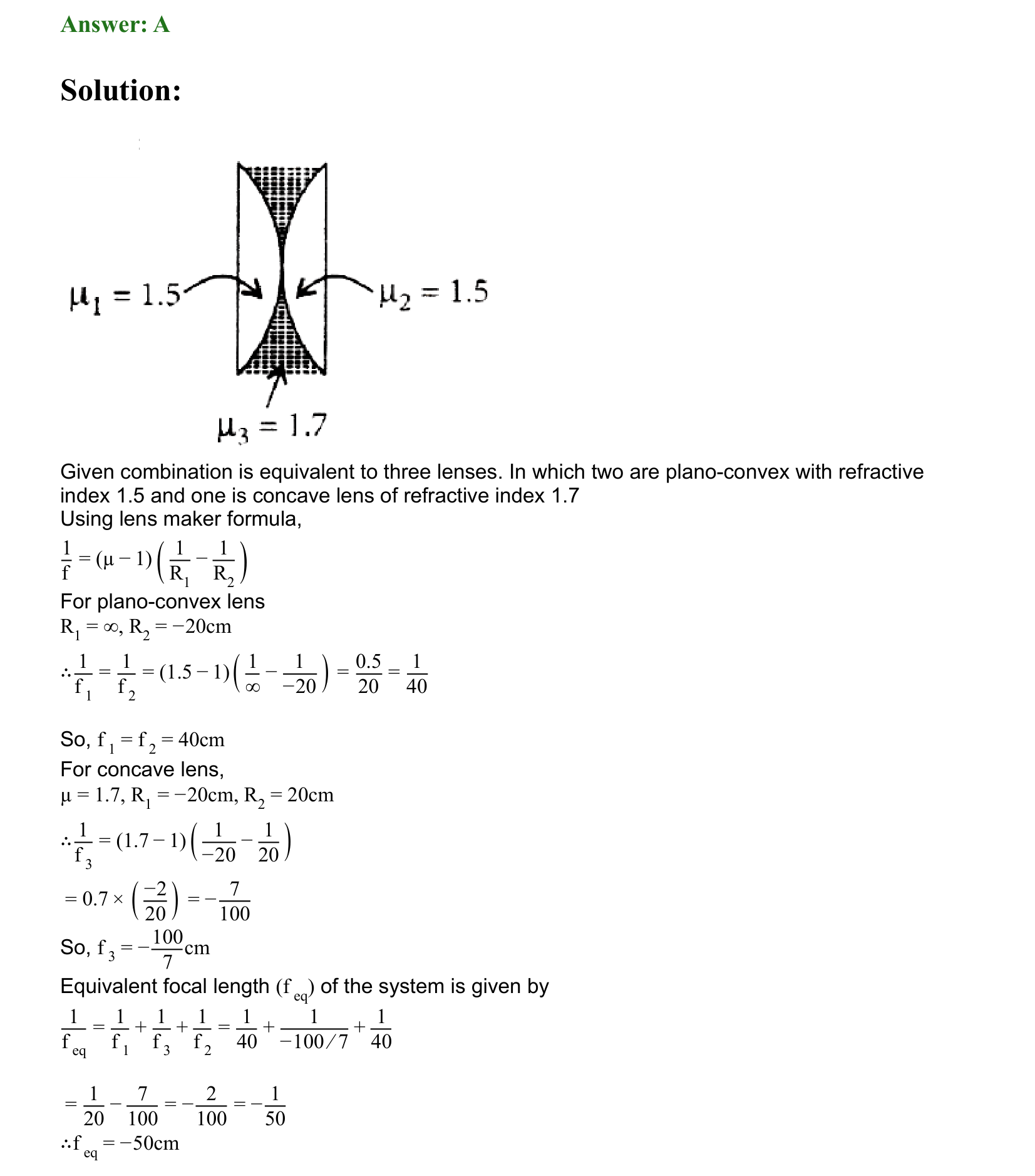 Ray Optics and Wave Optics solution 72