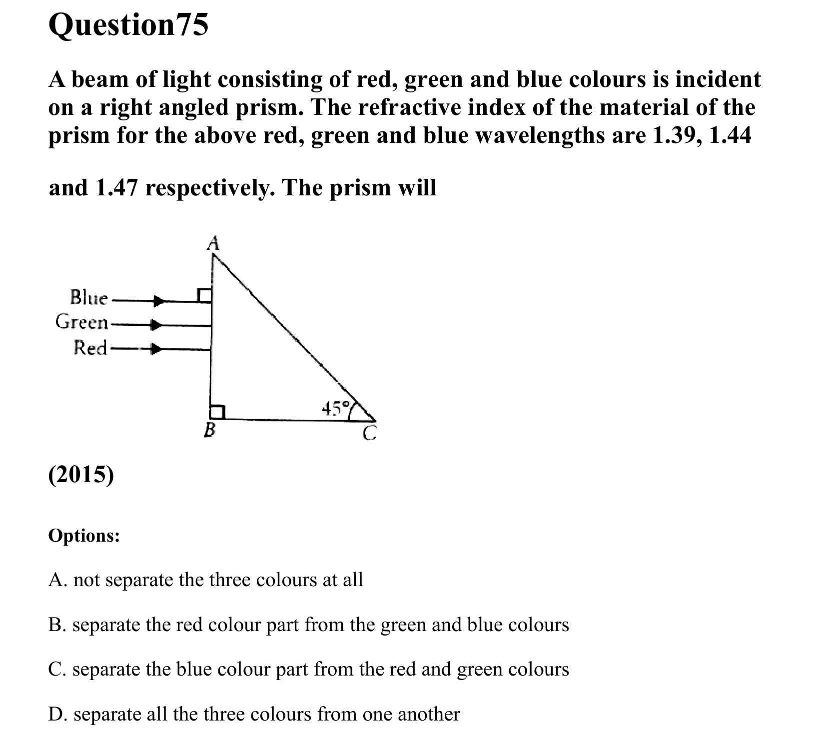 Ray Optics and Wave Optics question 75