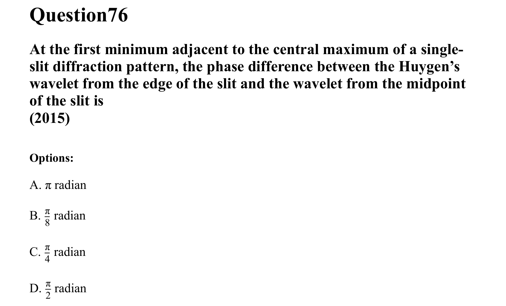 Ray Optics and Wave Optics question 76