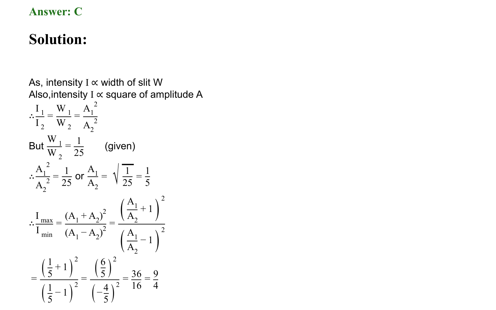 Ray Optics and Wave Optics solution 78