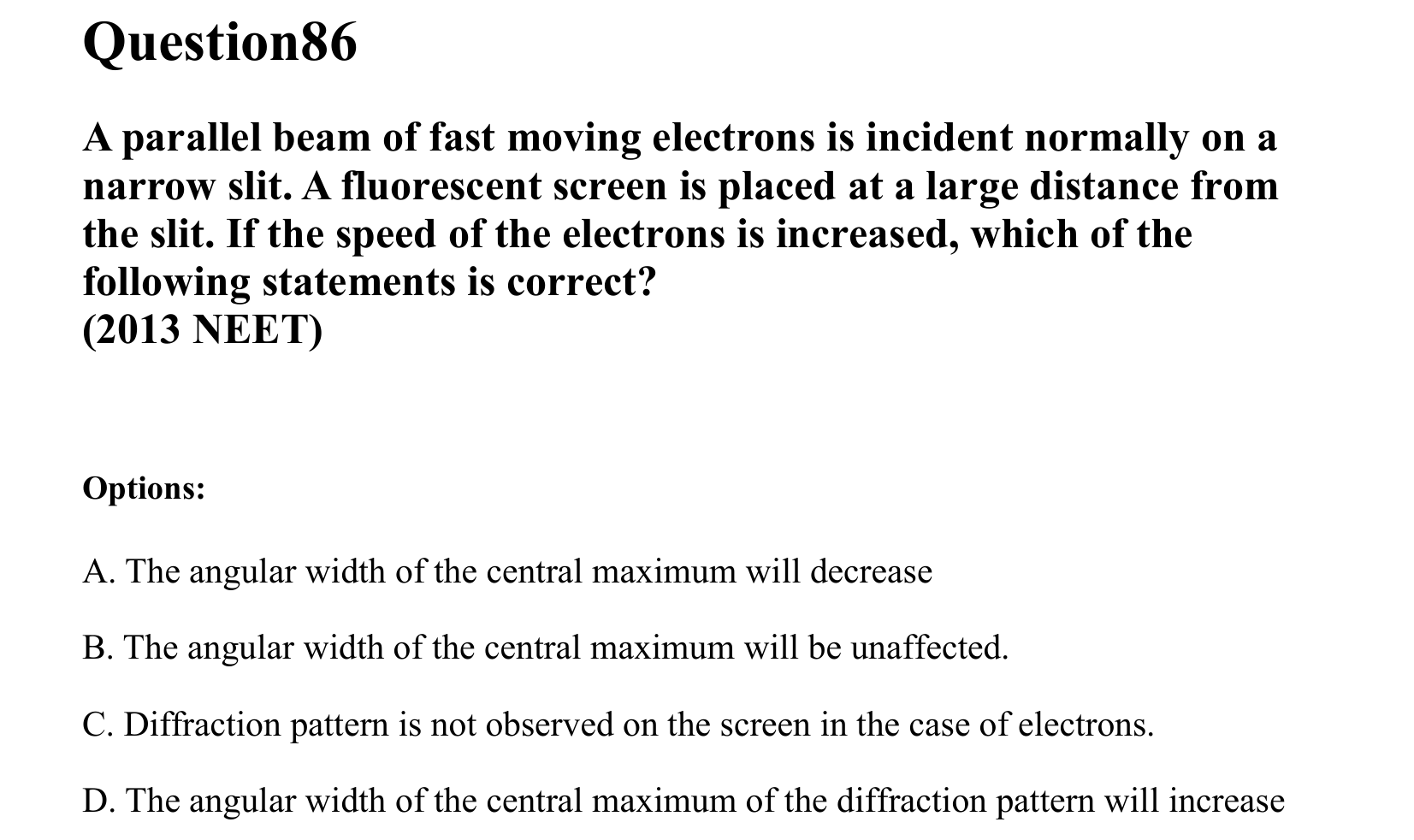 Ray Optics and Wave Optics question 86