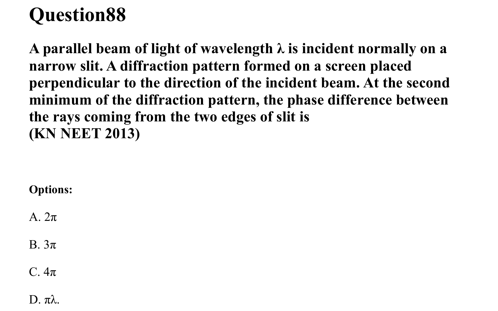 Ray Optics and Wave Optics question 88