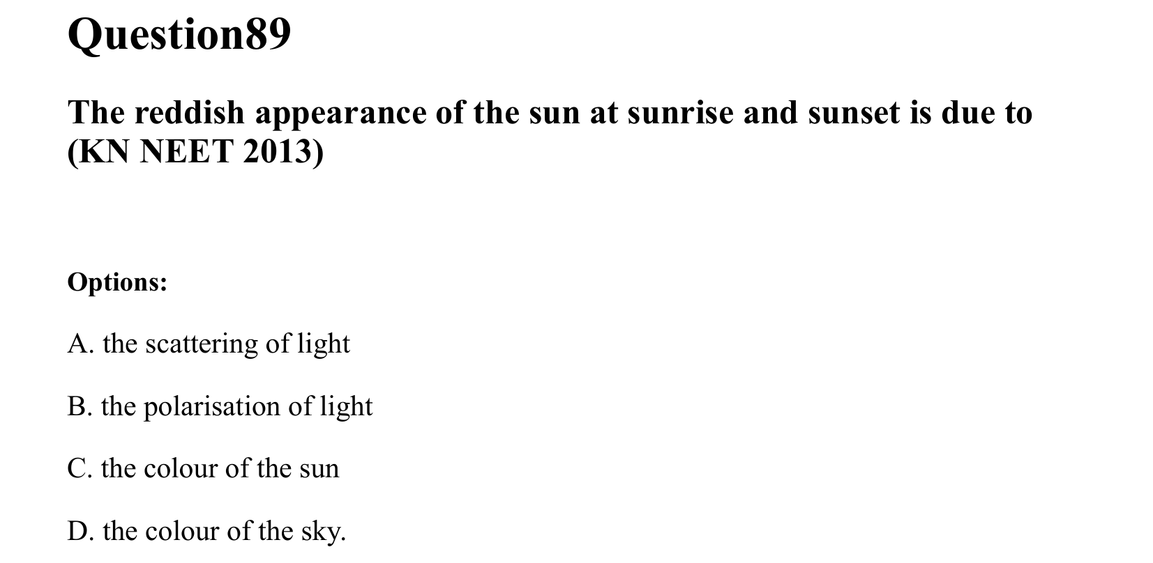 Ray Optics and Wave Optics question 89