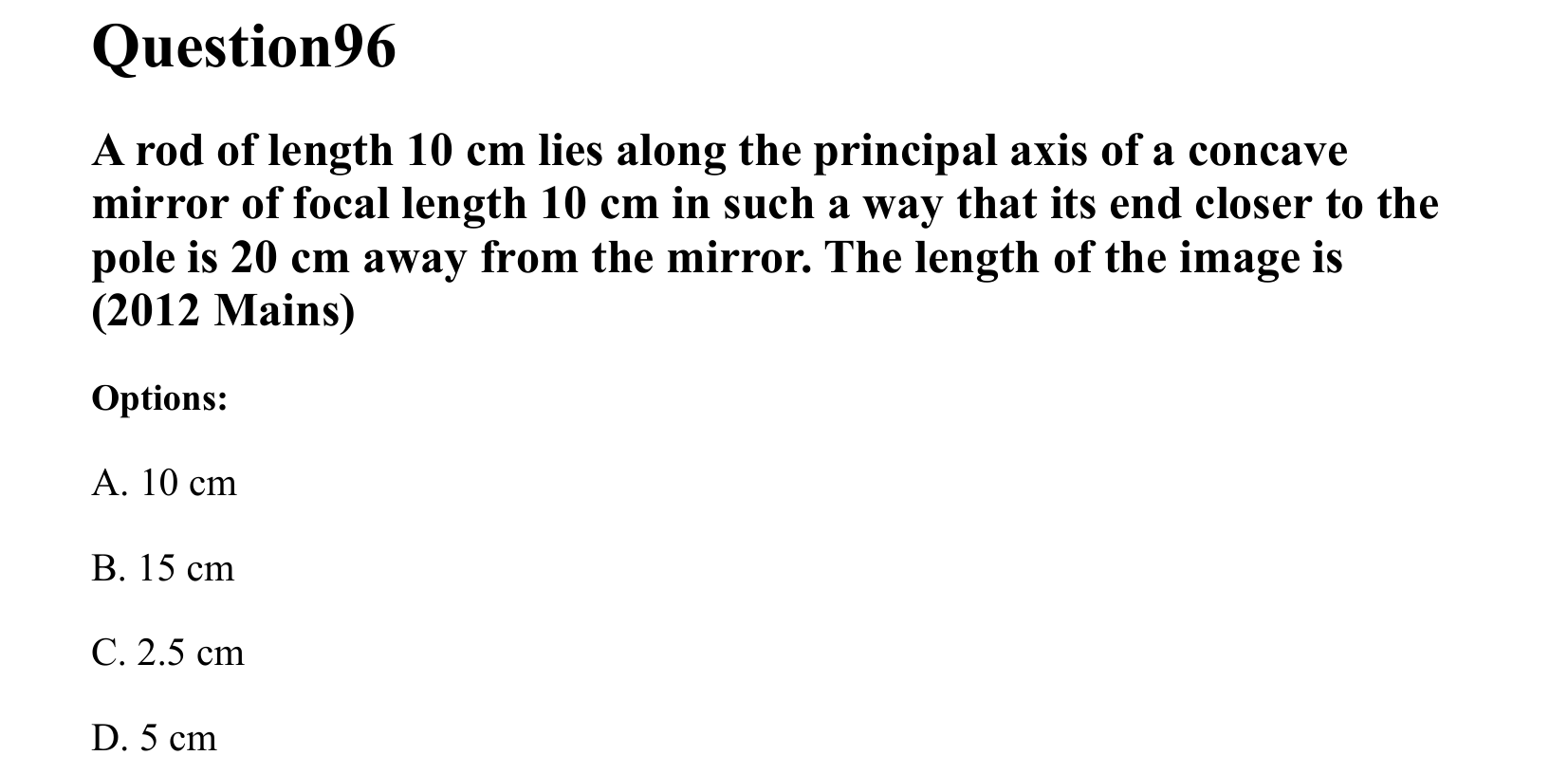 Ray Optics and Wave Optics question 96