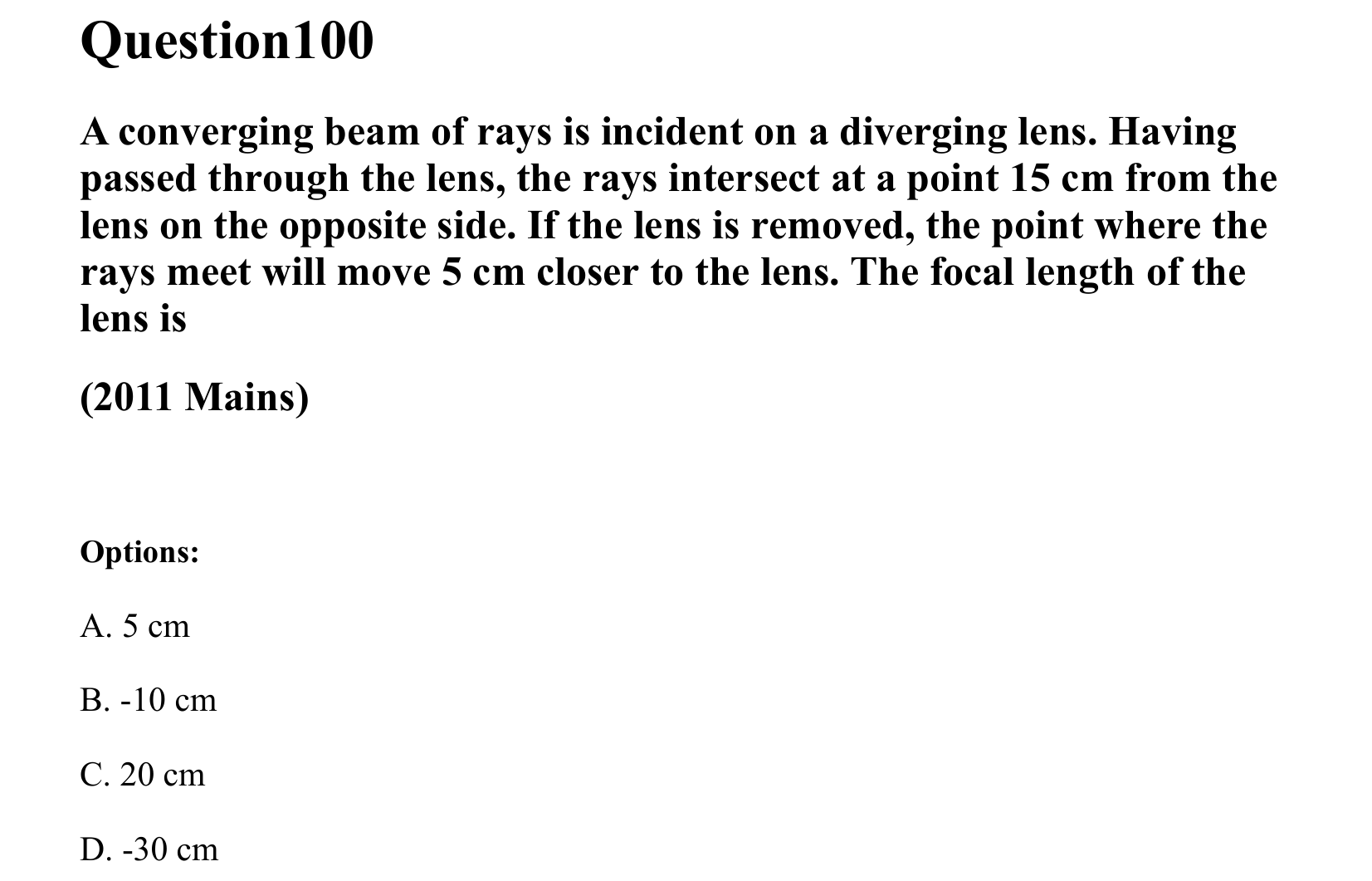Ray Optics and Wave Optics question 100