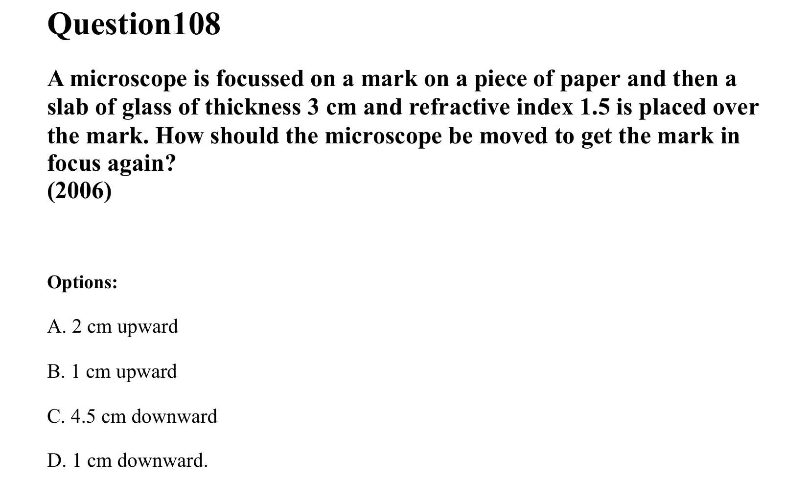 Ray Optics and Wave Optics question 108