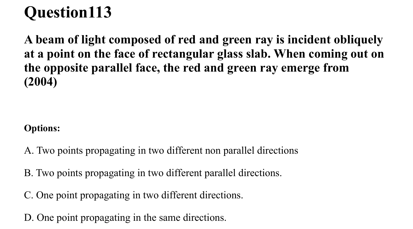 Ray Optics and Wave Optics question 113
