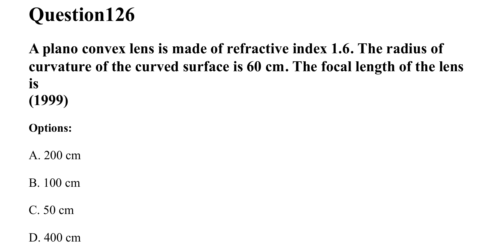 Ray Optics and Wave Optics question 126