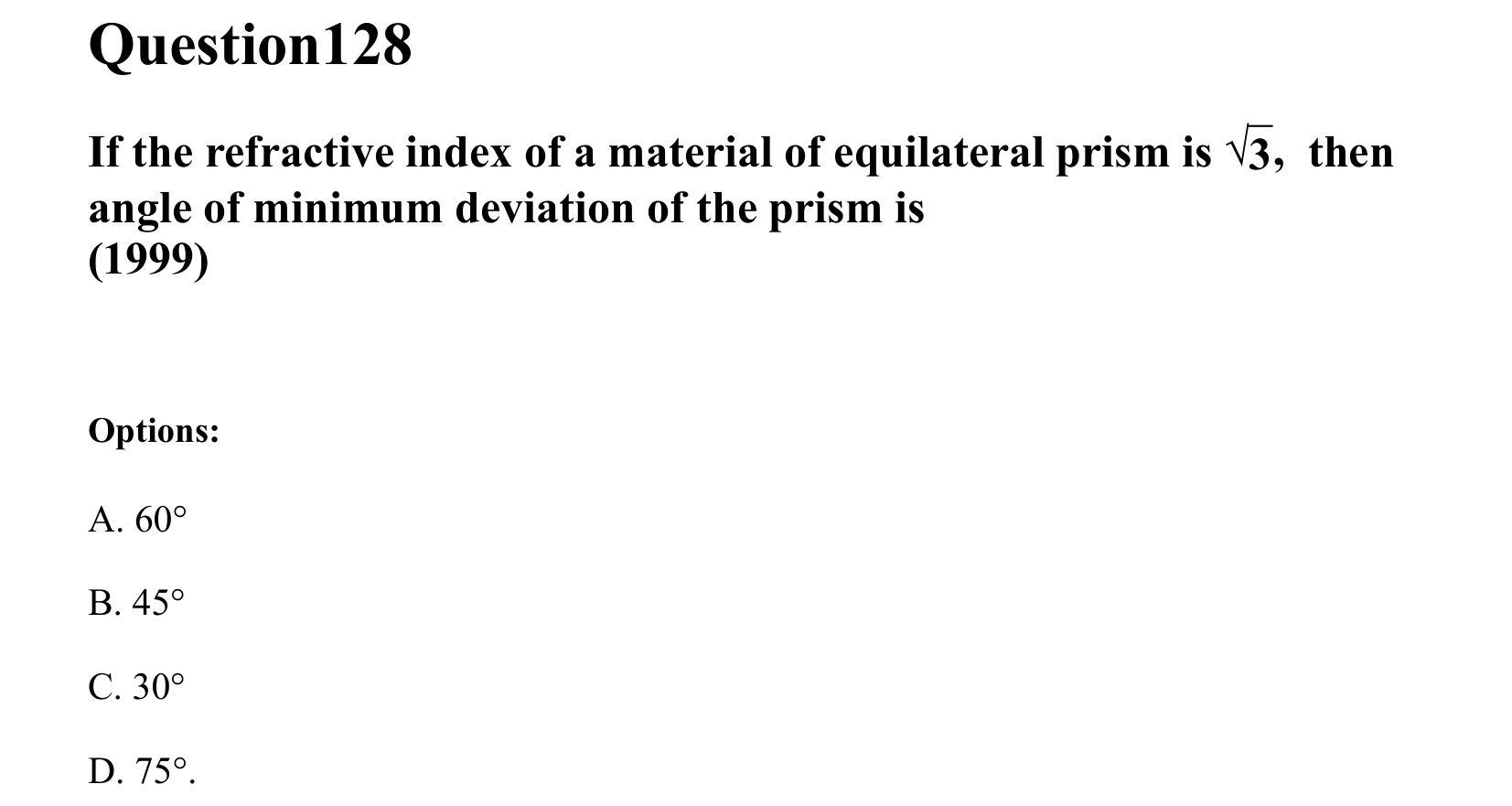 Ray Optics and Wave Optics question 128