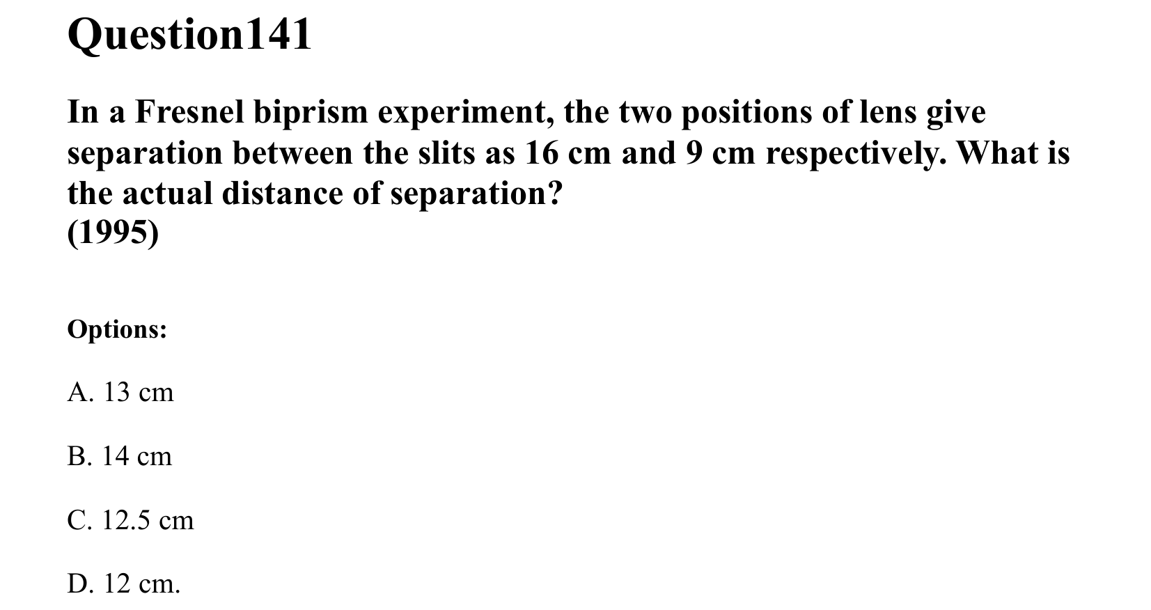 Ray Optics and Wave Optics question 141