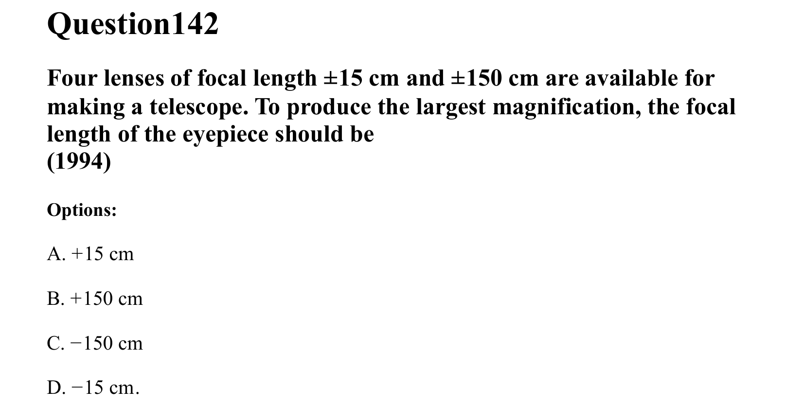 Ray Optics and Wave Optics question 142