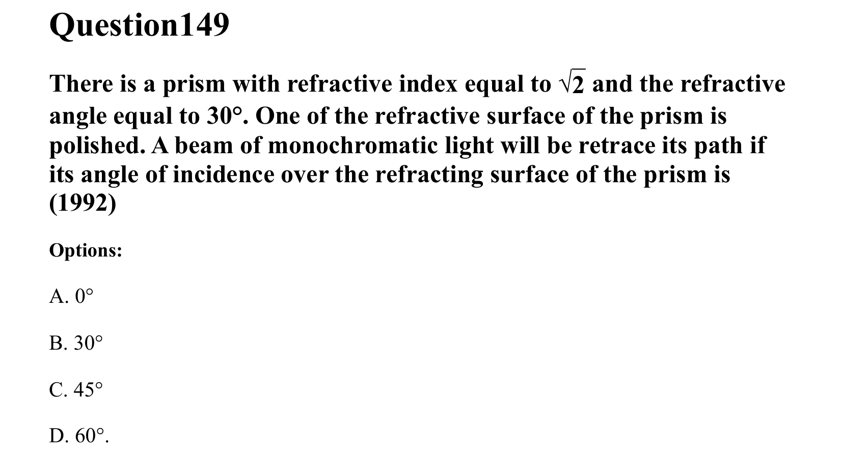 Ray Optics and Wave Optics question 149