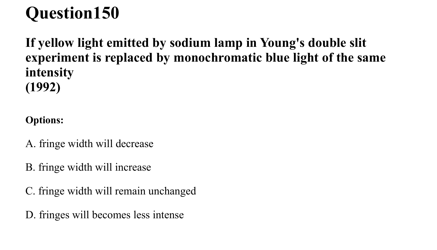 Ray Optics and Wave Optics question 150
