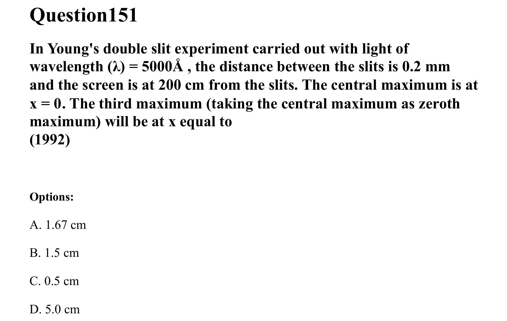 Ray Optics and Wave Optics question 151