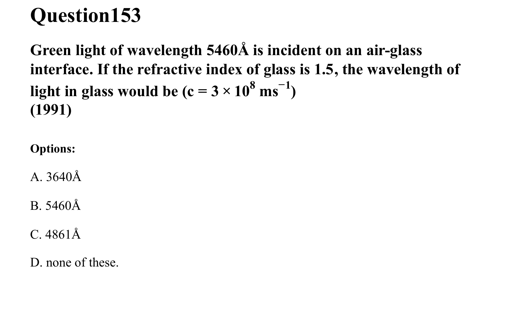 Ray Optics and Wave Optics question 153