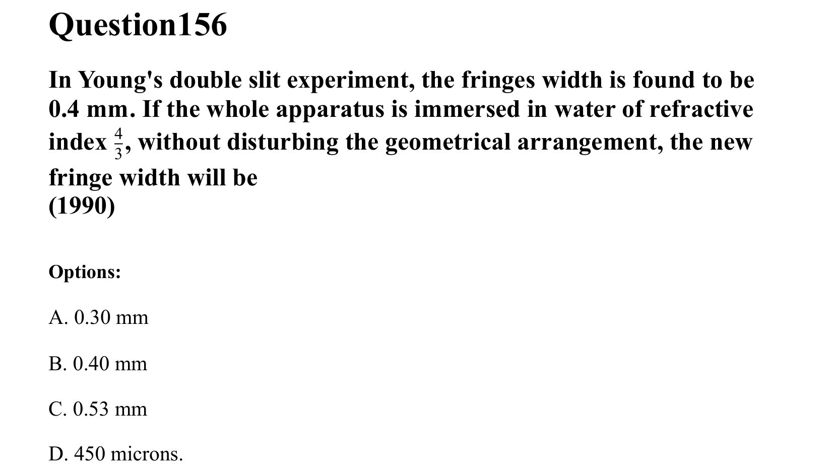 Ray Optics and Wave Optics question 156
