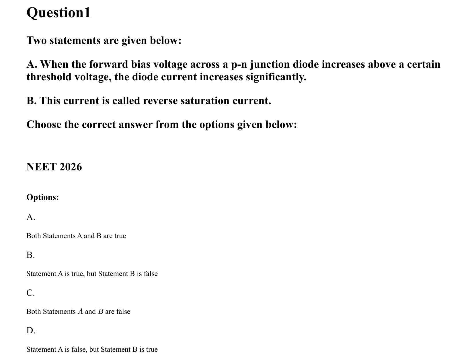 Semiconductor Electronics question 1