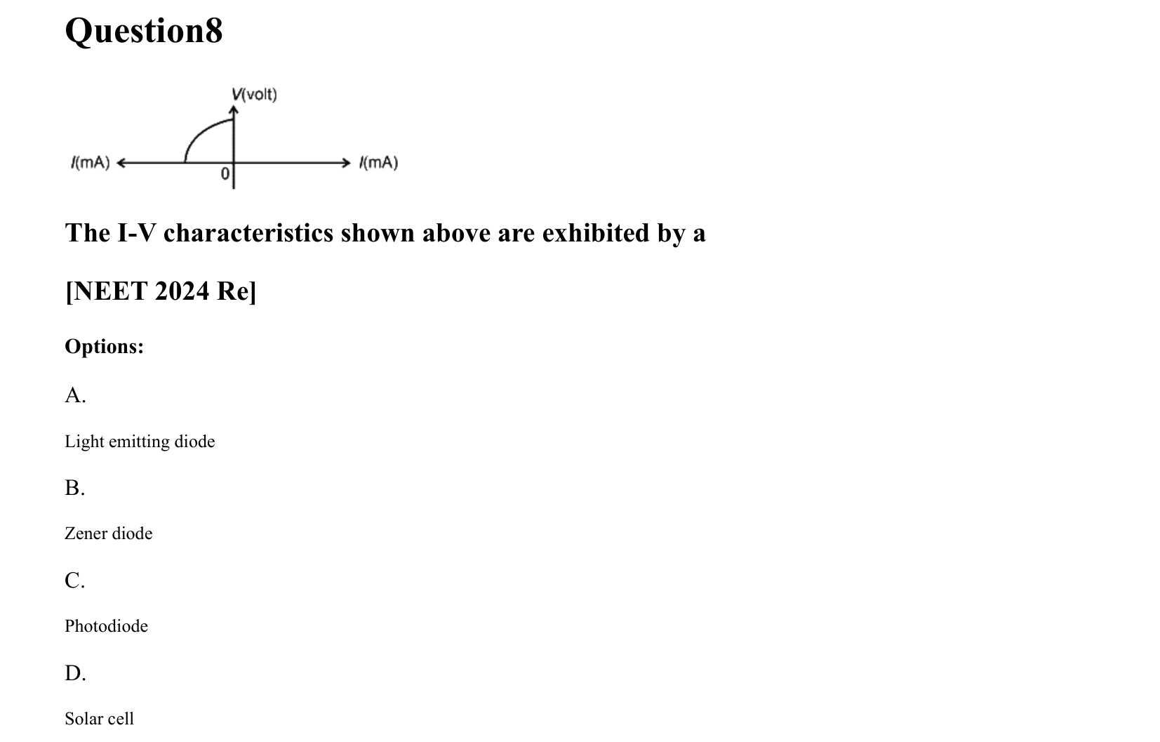 Semiconductor Electronics question 8