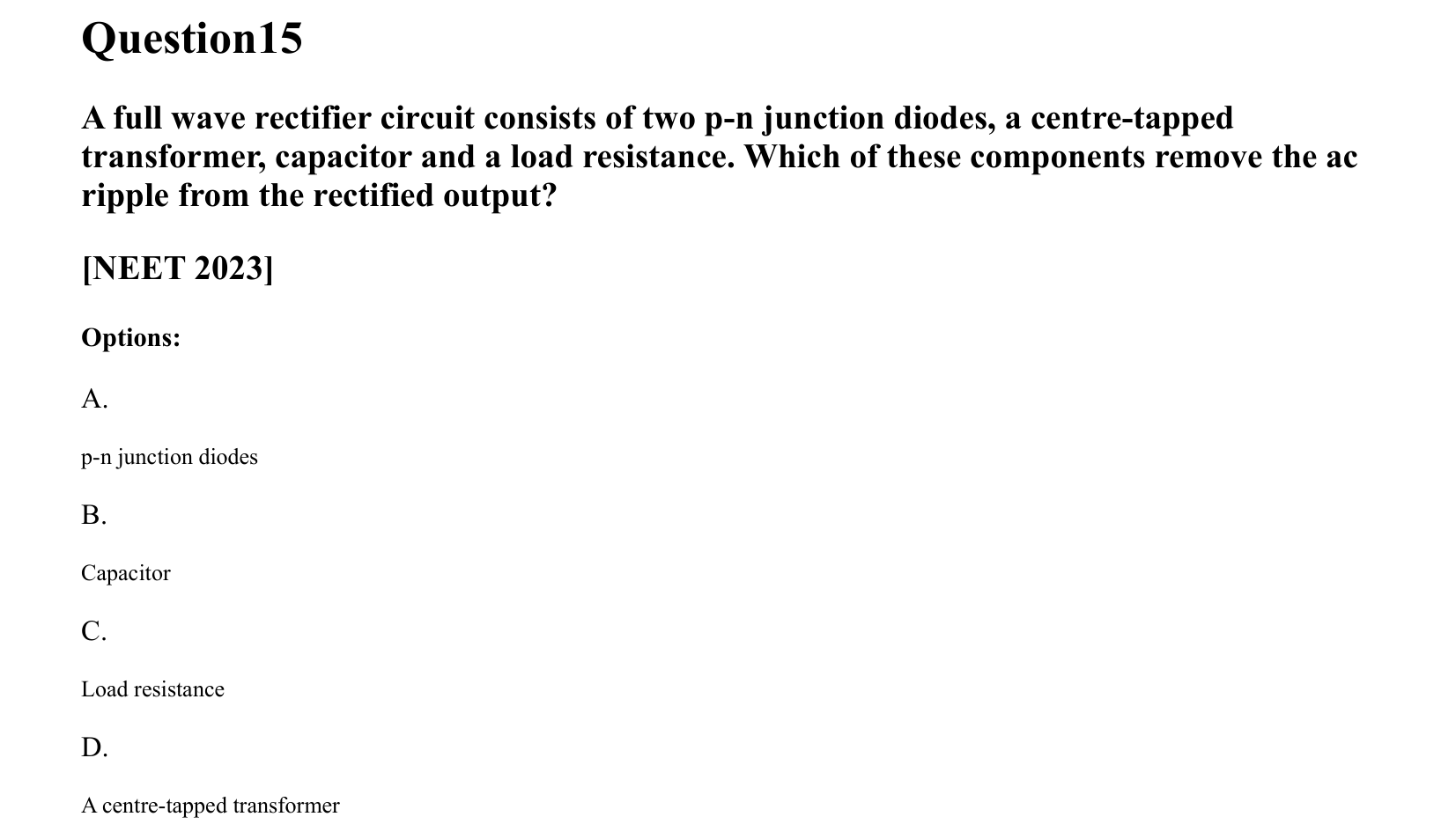 Semiconductor Electronics question 15