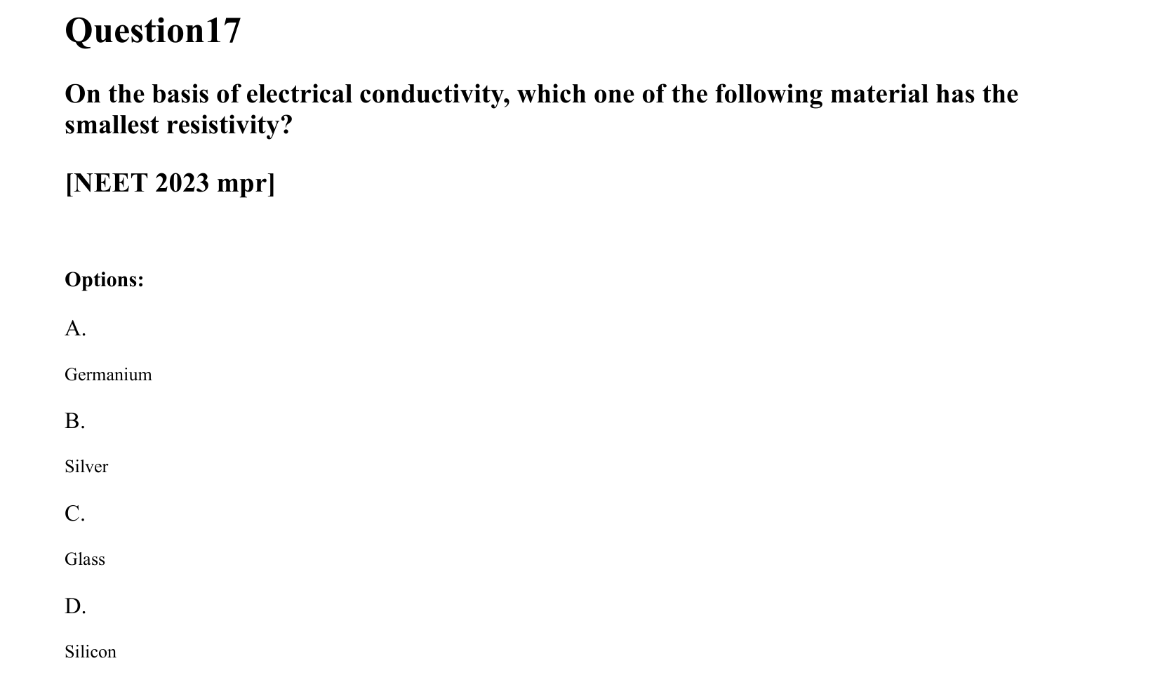 Semiconductor Electronics question 17