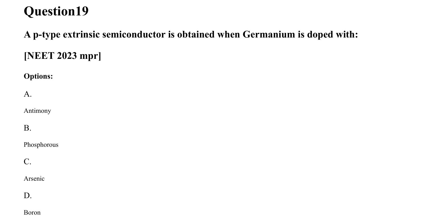 Semiconductor Electronics question 19