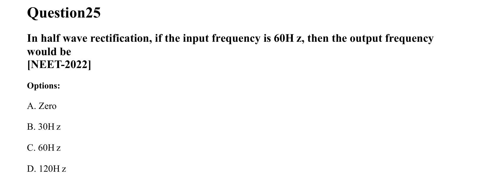 Semiconductor Electronics question 25