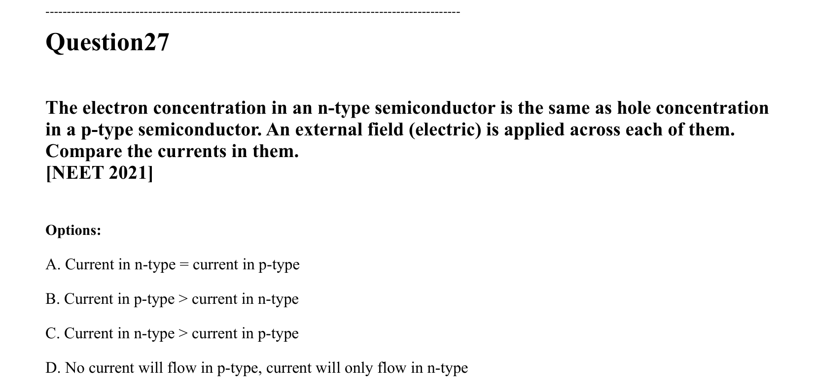 Semiconductor Electronics question 27