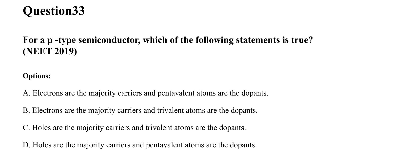 Semiconductor Electronics question 33