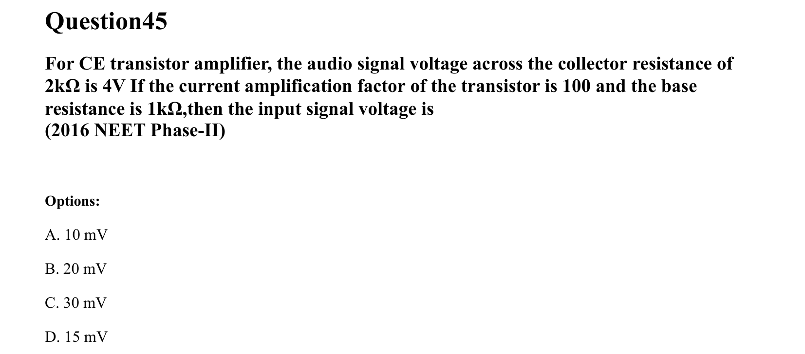 Semiconductor Electronics question 45
