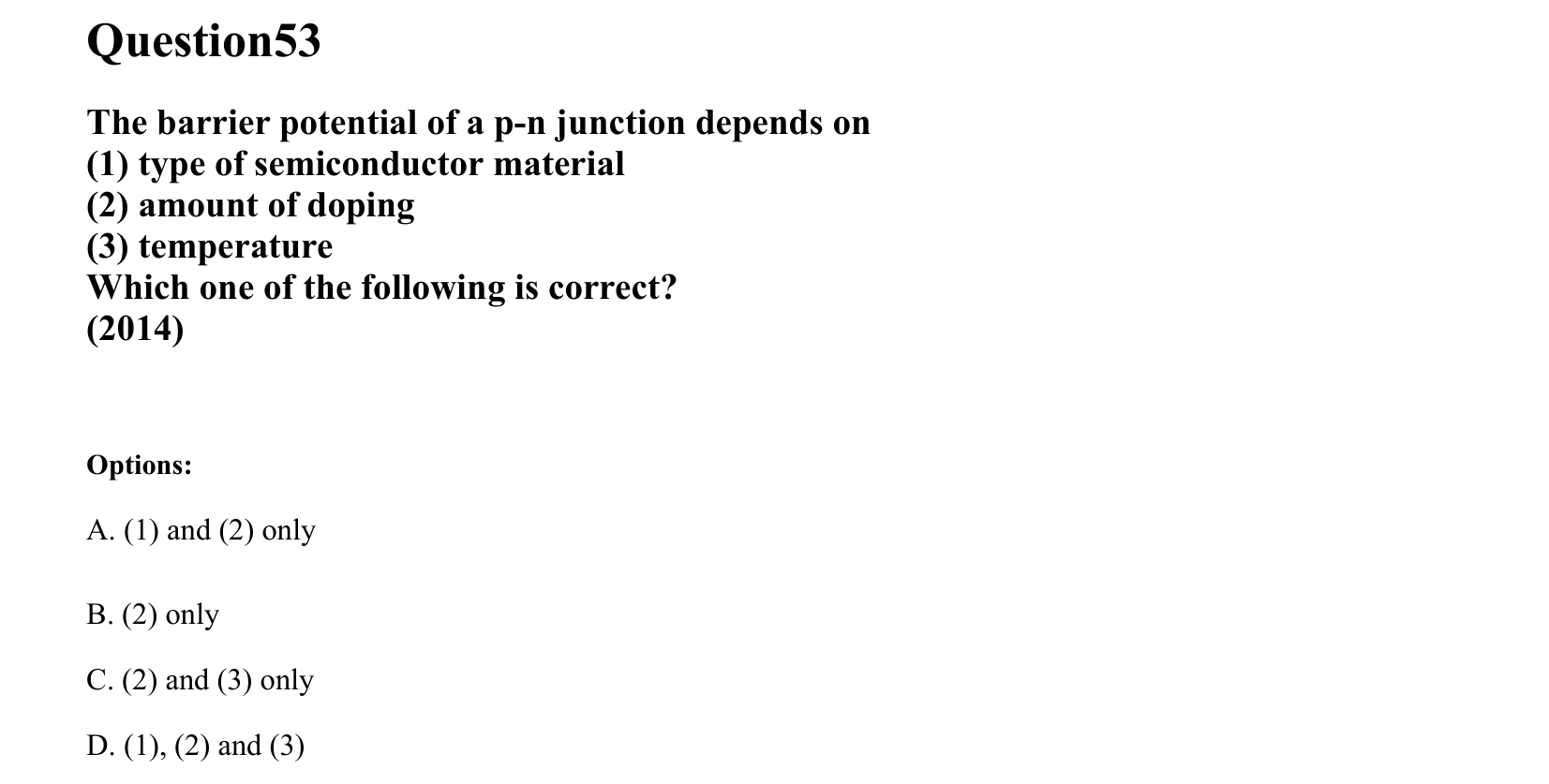 Semiconductor Electronics question 53