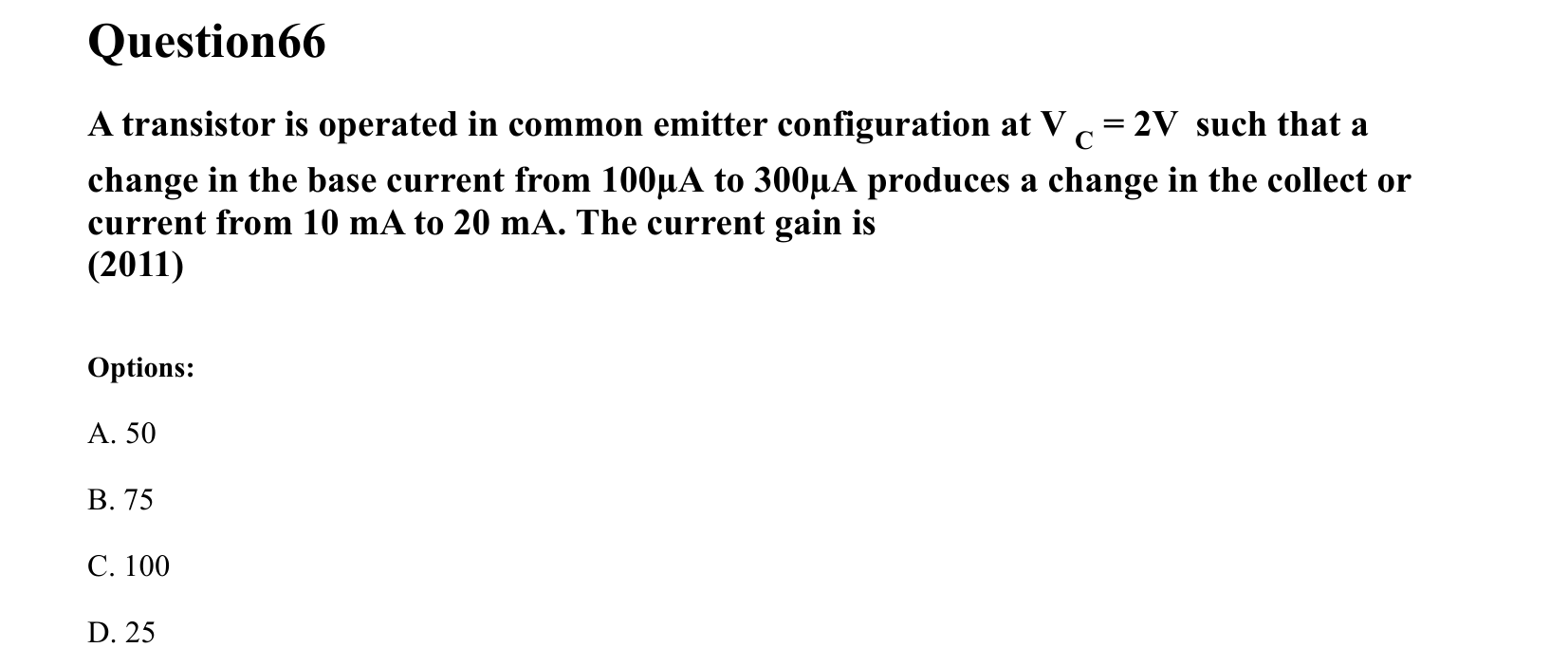 Semiconductor Electronics question 66
