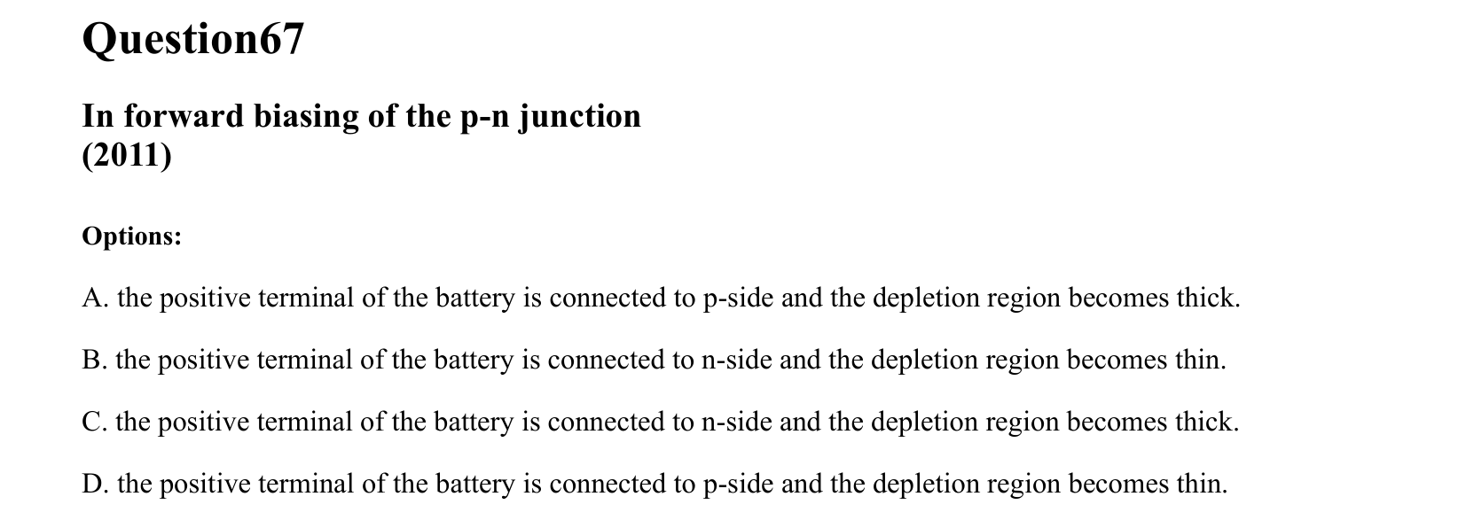 Semiconductor Electronics question 67