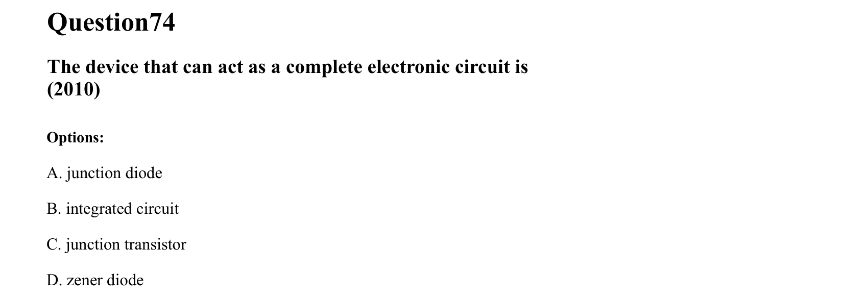 Semiconductor Electronics question 74