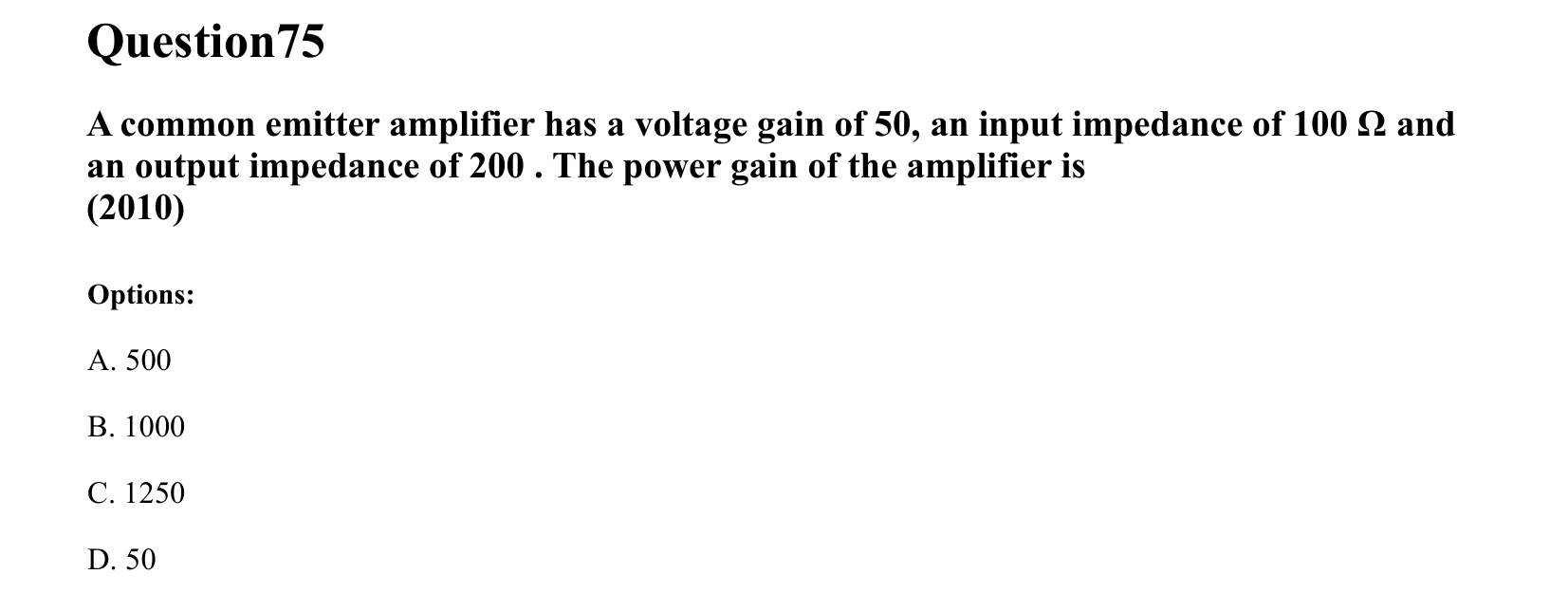 Semiconductor Electronics question 75