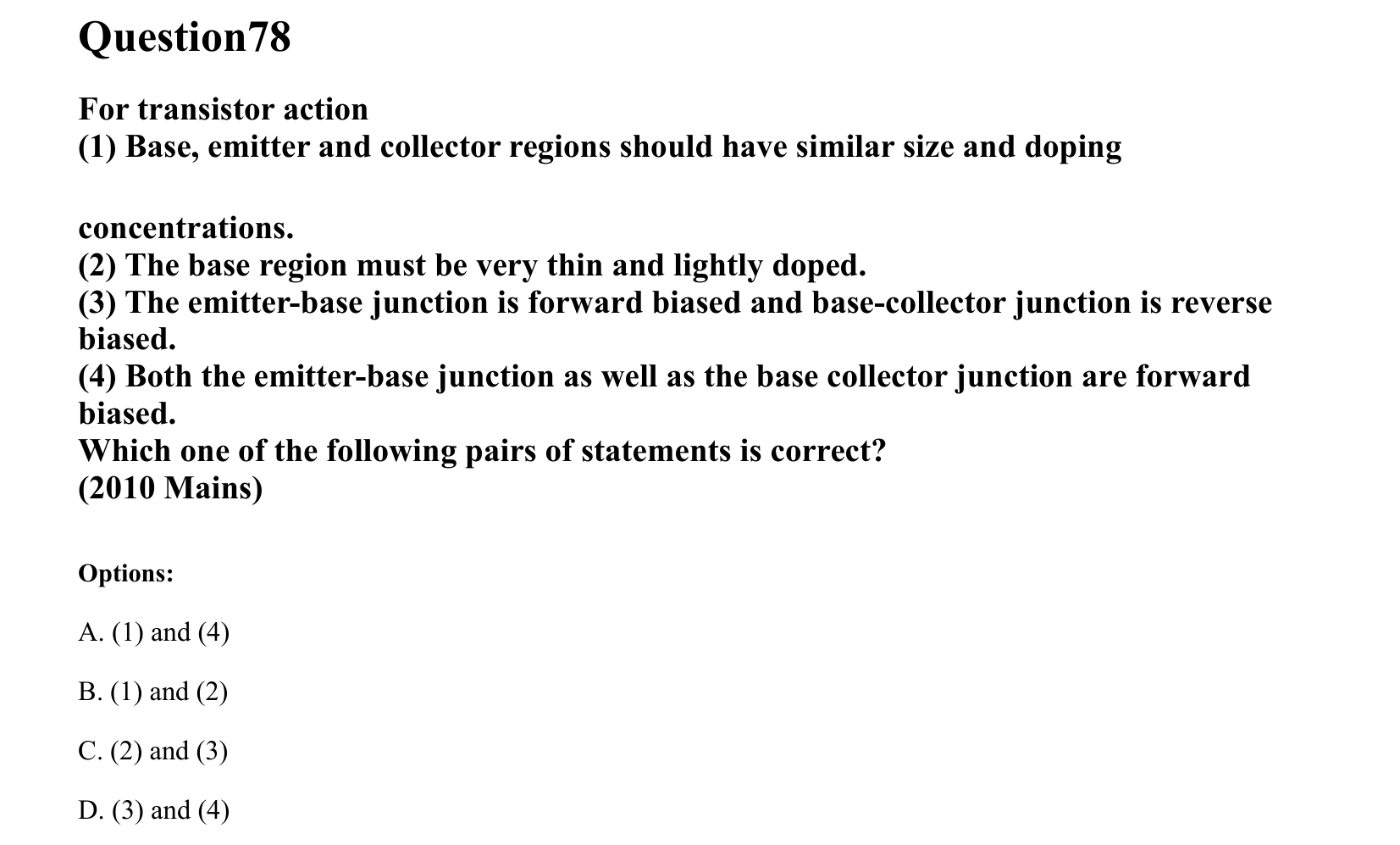 Semiconductor Electronics question 78