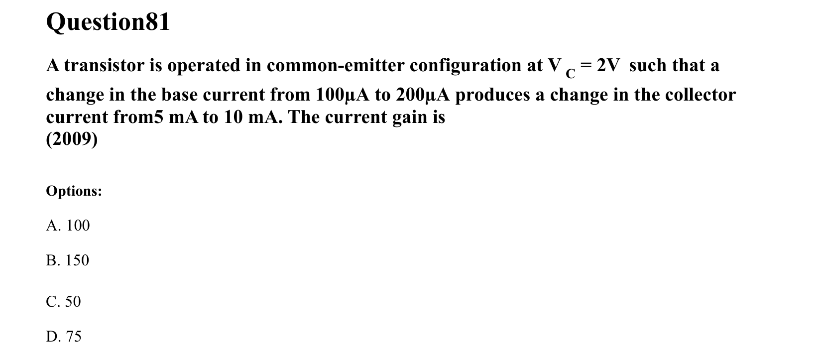 Semiconductor Electronics question 81