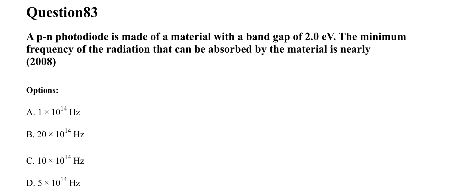 Semiconductor Electronics question 83