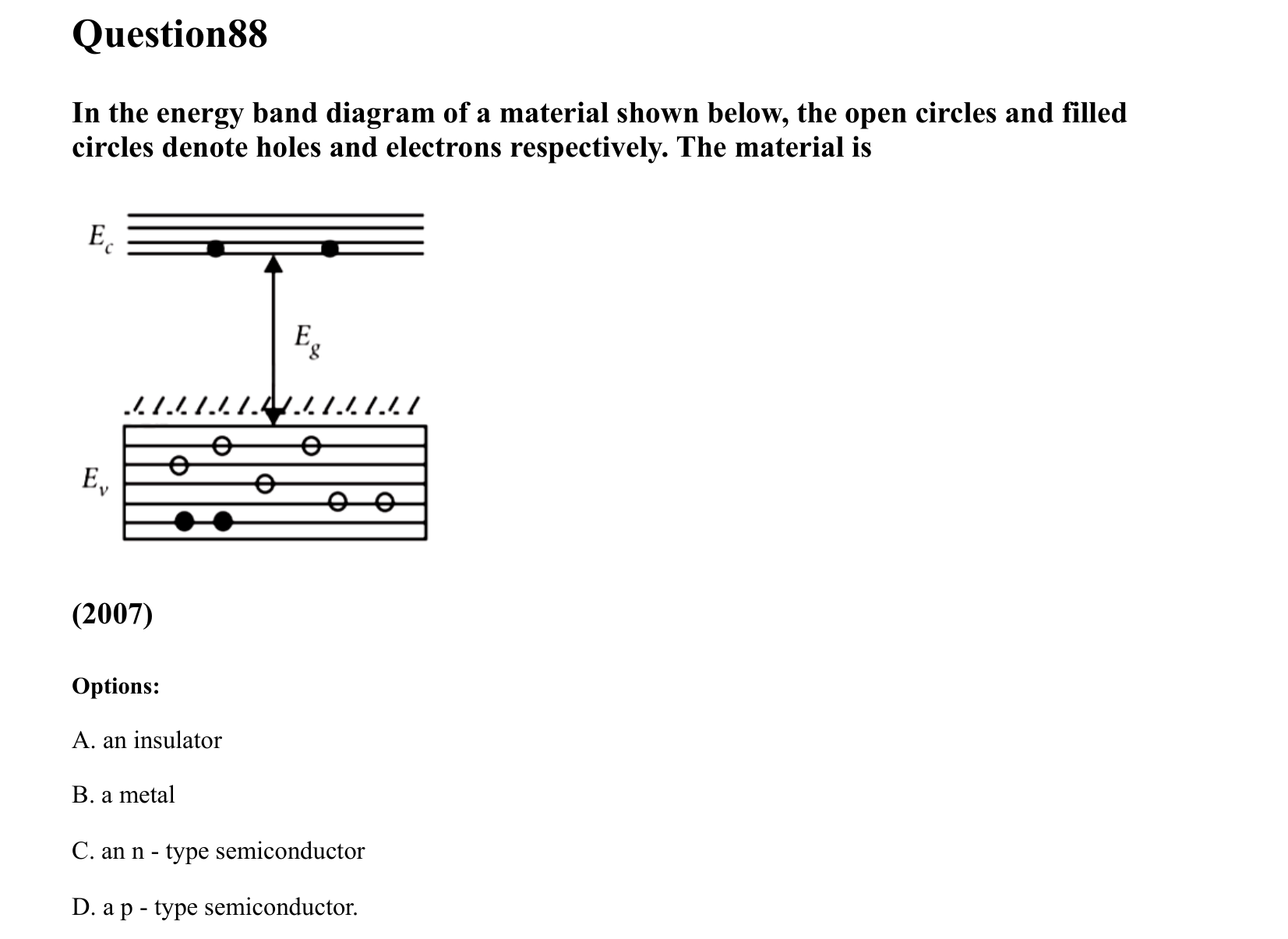 Semiconductor Electronics question 88
