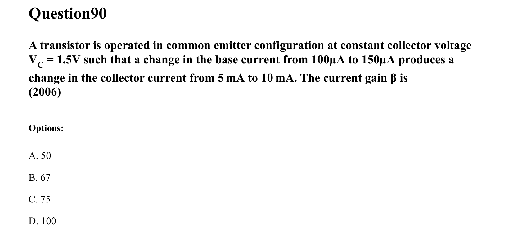 Semiconductor Electronics question 90