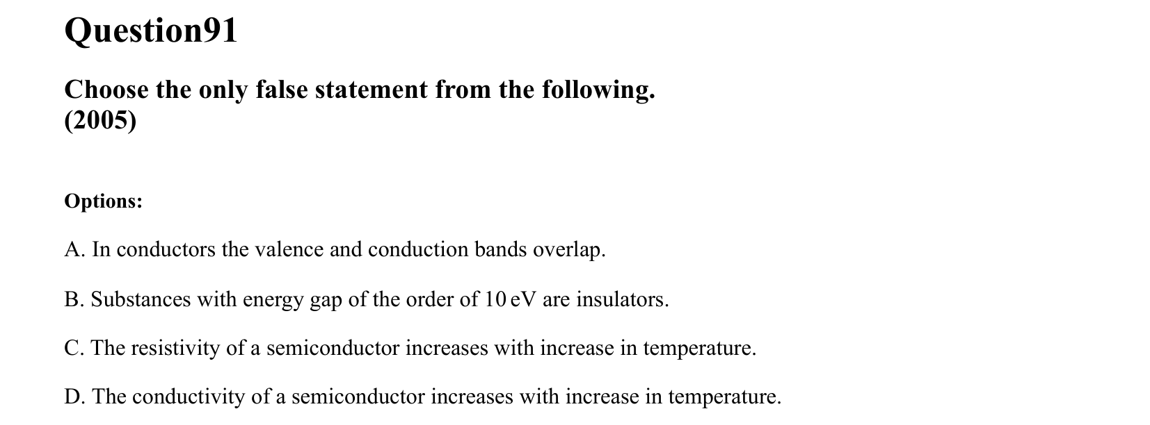 Semiconductor Electronics question 91