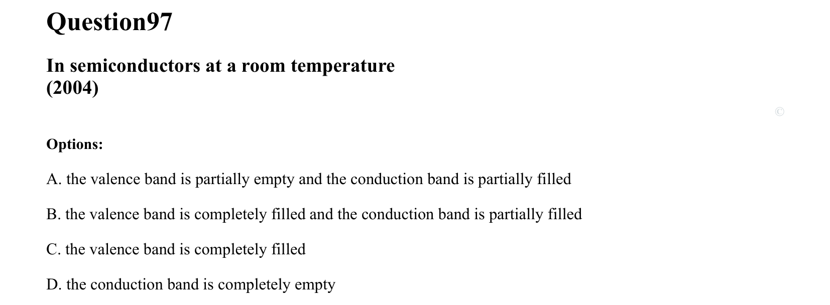 Semiconductor Electronics question 97