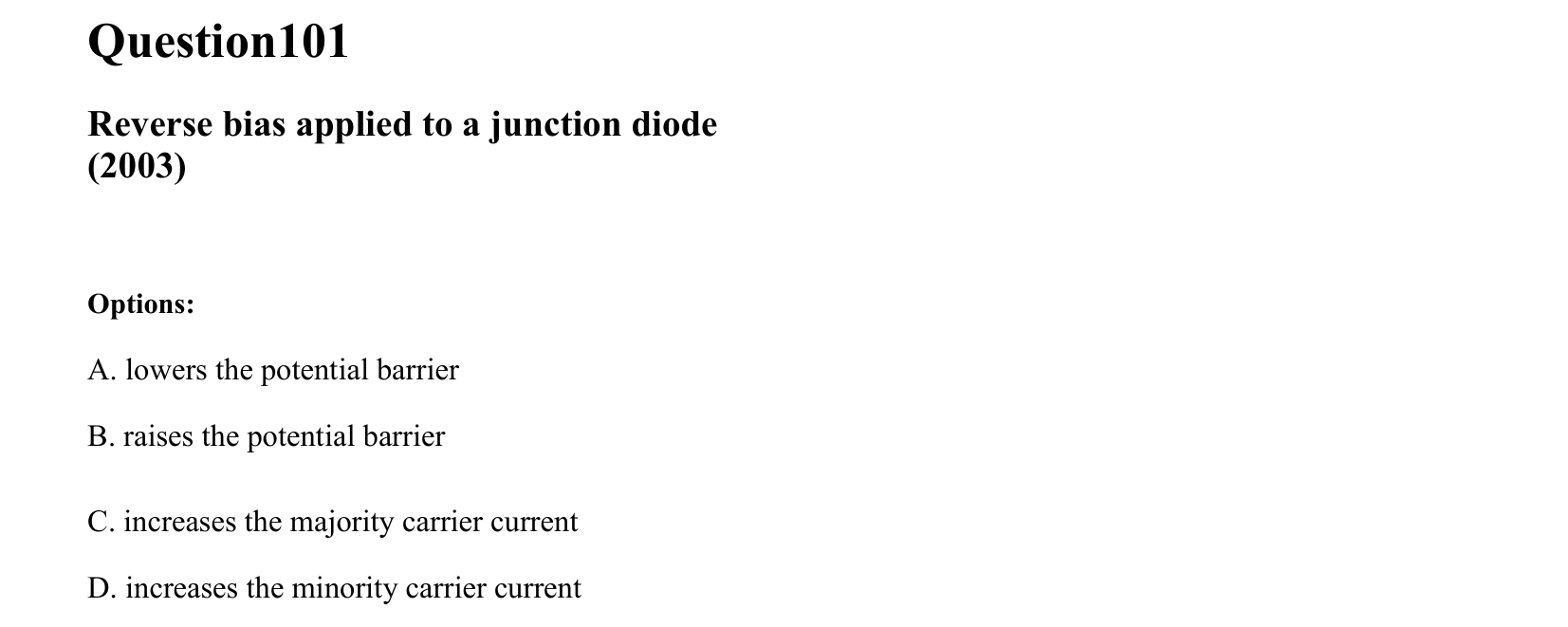Semiconductor Electronics question 101