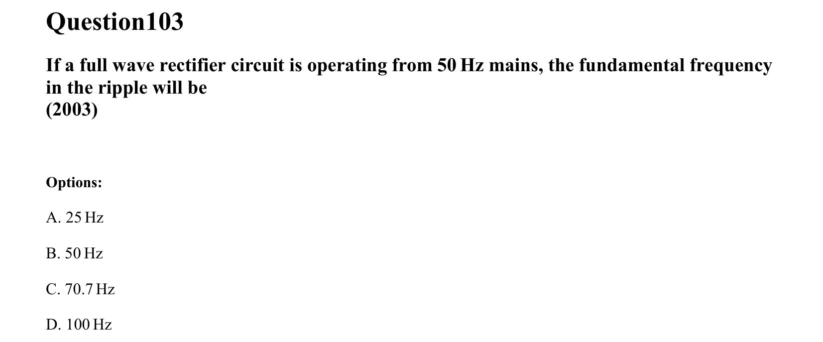 Semiconductor Electronics question 103