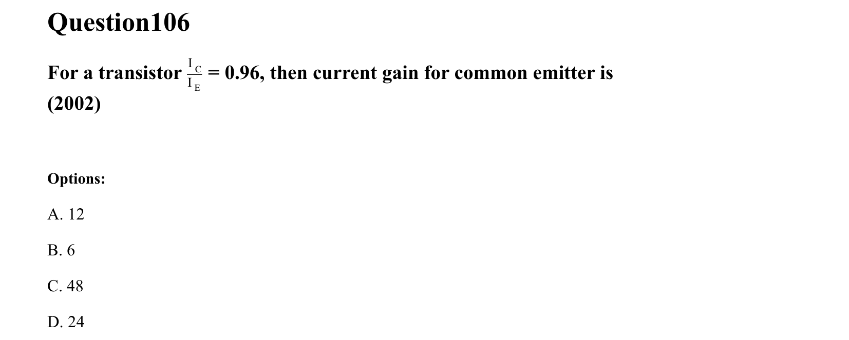 Semiconductor Electronics question 106