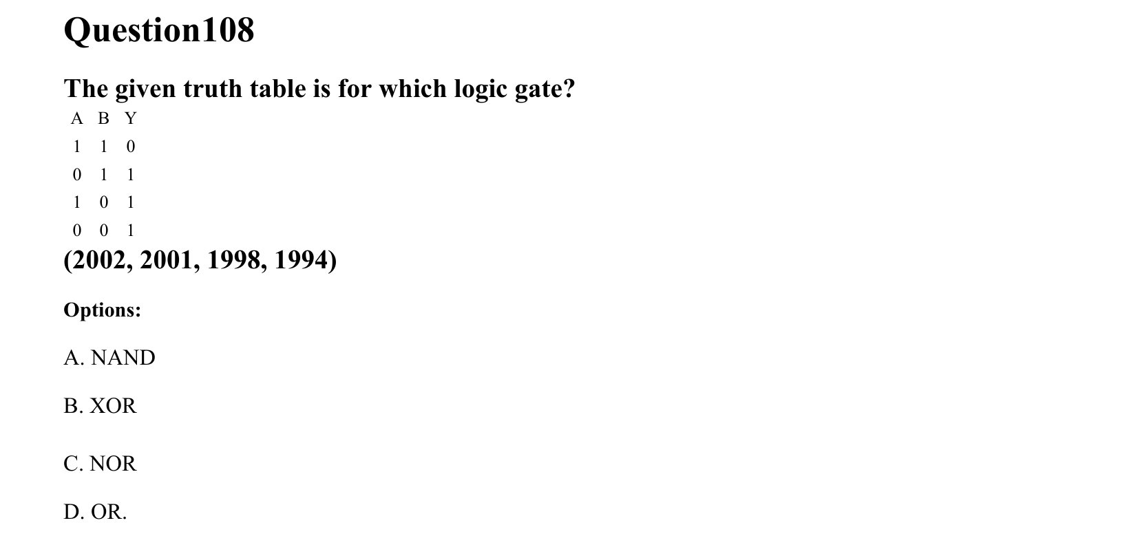 Semiconductor Electronics question 108