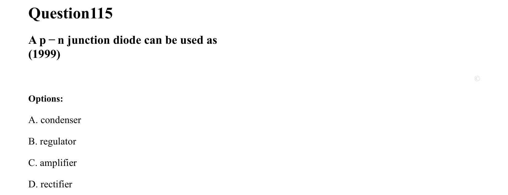Semiconductor Electronics question 115
