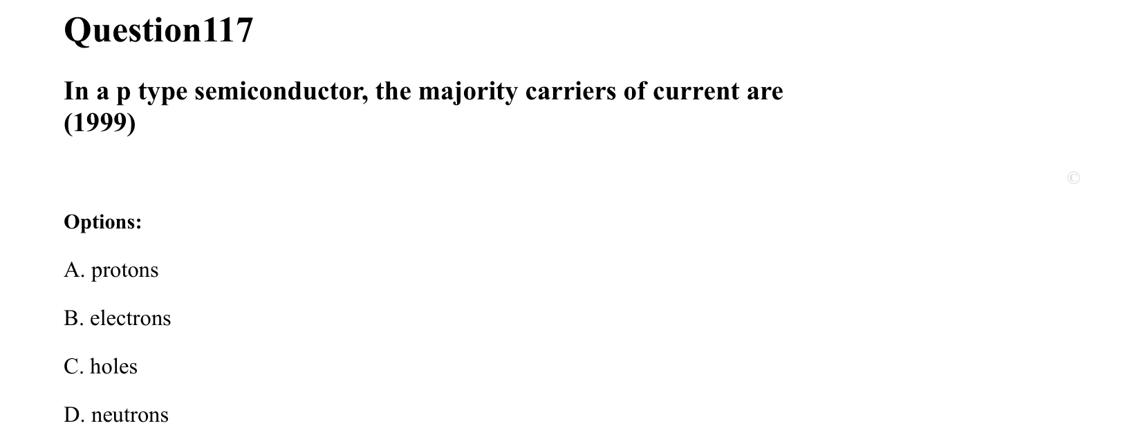 Semiconductor Electronics question 117